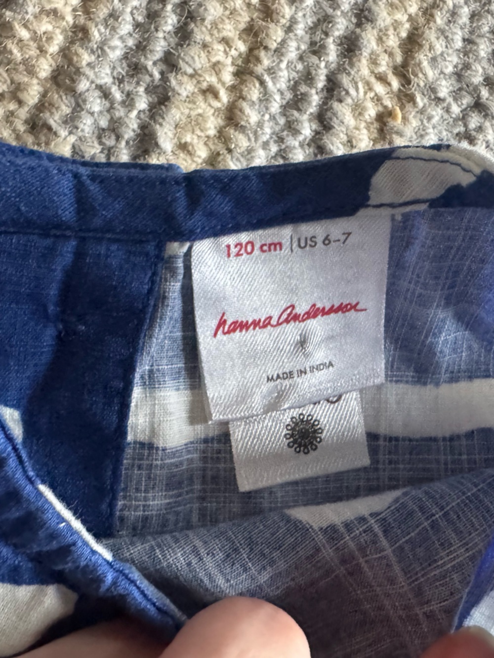 Hanna Andersson Tank and GAP Navy Polka Dot Dress, Girls bundle 6-7 - Picture 10 of 10